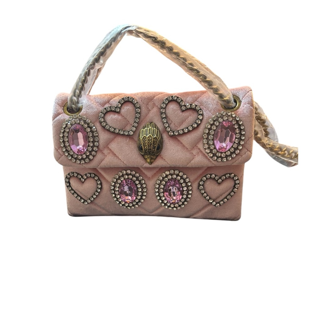 Kurt Geiger Pink Embellished Mini Kensington Crossbody Bag NWT - Picture 3 of 5